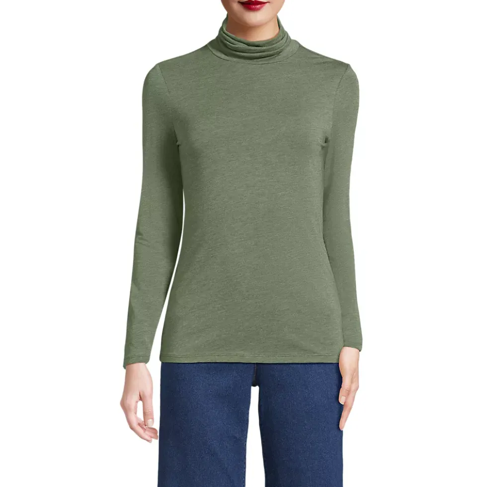 Lightweight Jersey Long Sleeve Turtleneck