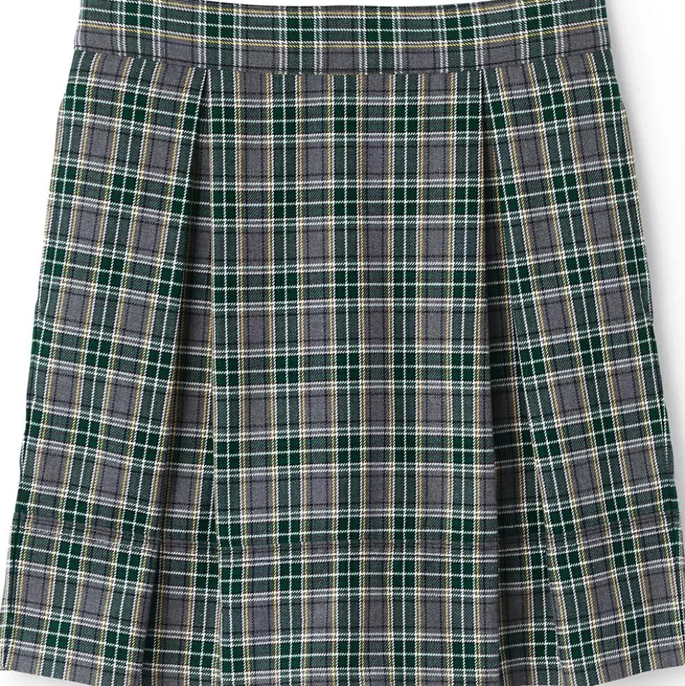 Little Girls Plaid Top of Knee Pleat Skort