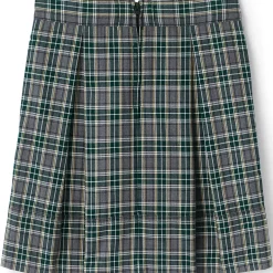 Little Girls Plaid Top of Knee Pleat Skort