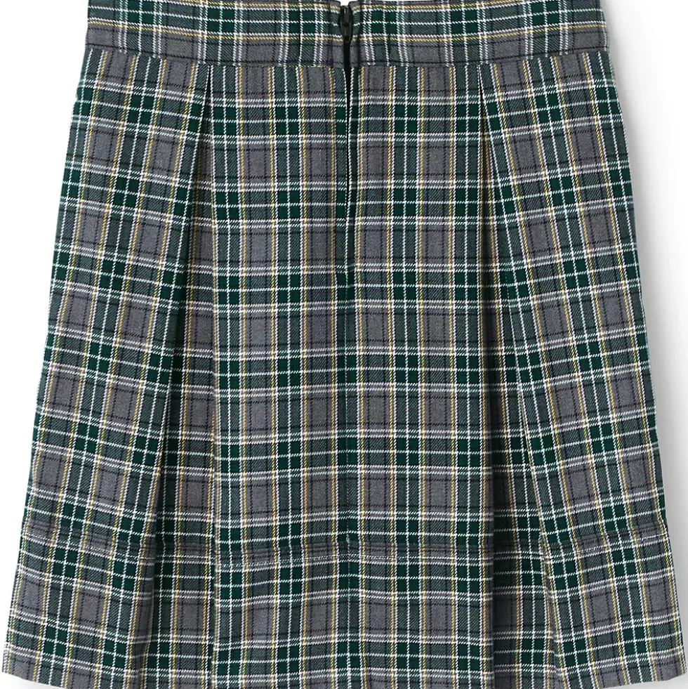 Little Girls Plaid Top of Knee Pleat Skort
