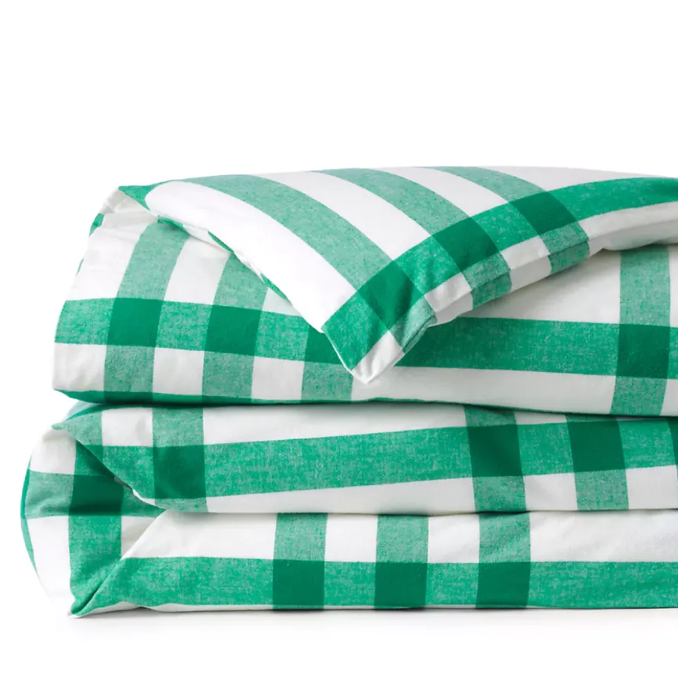 Luxe Supima Cotton Flannel Printed Duvet Bed Cover - 6oz