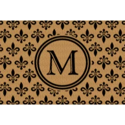 Matterly Neighburly Monogrammed Doormat Fleur Field