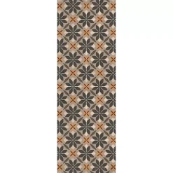 Matterly Skid Resistant Floral Mosaic Floor Mat