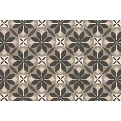 Matterly Skid Resistant Floral Mosaic Floor Mat