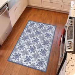 Matterly Skid Resistant Floral Floor Mat