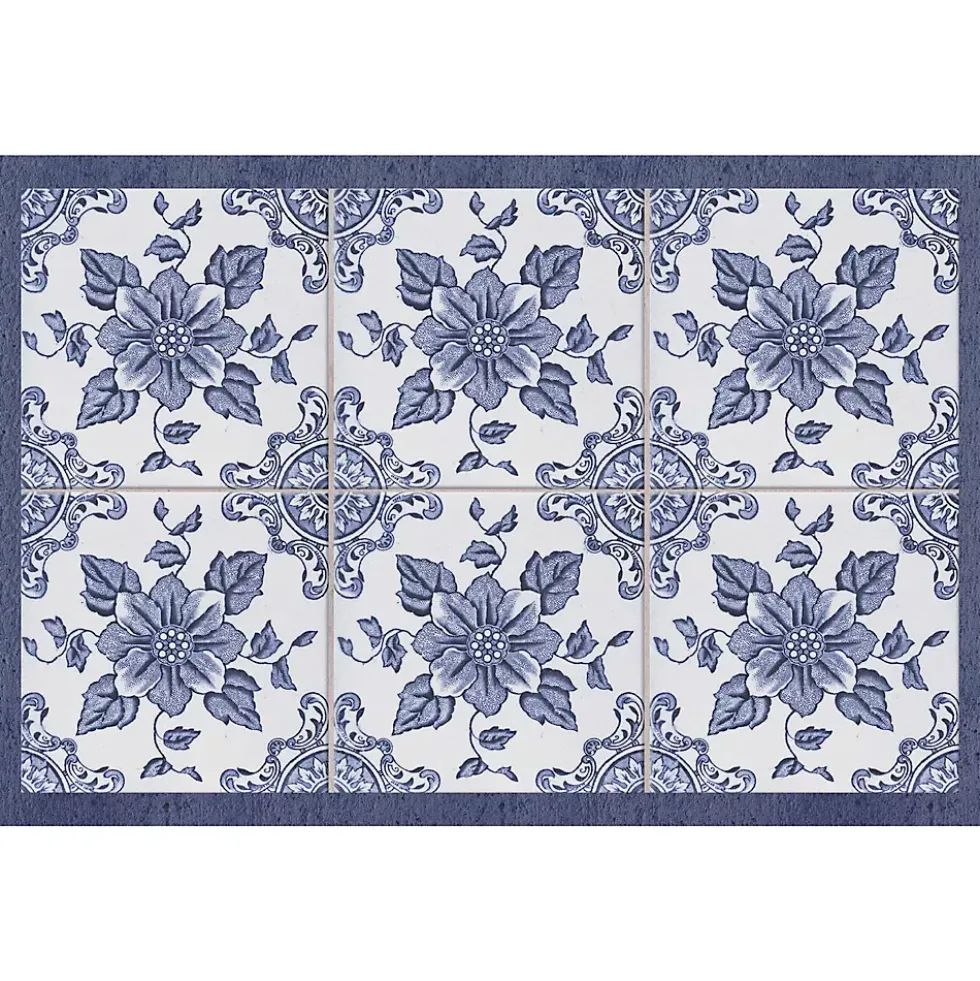 Matterly Skid Resistant Floral Floor Mat