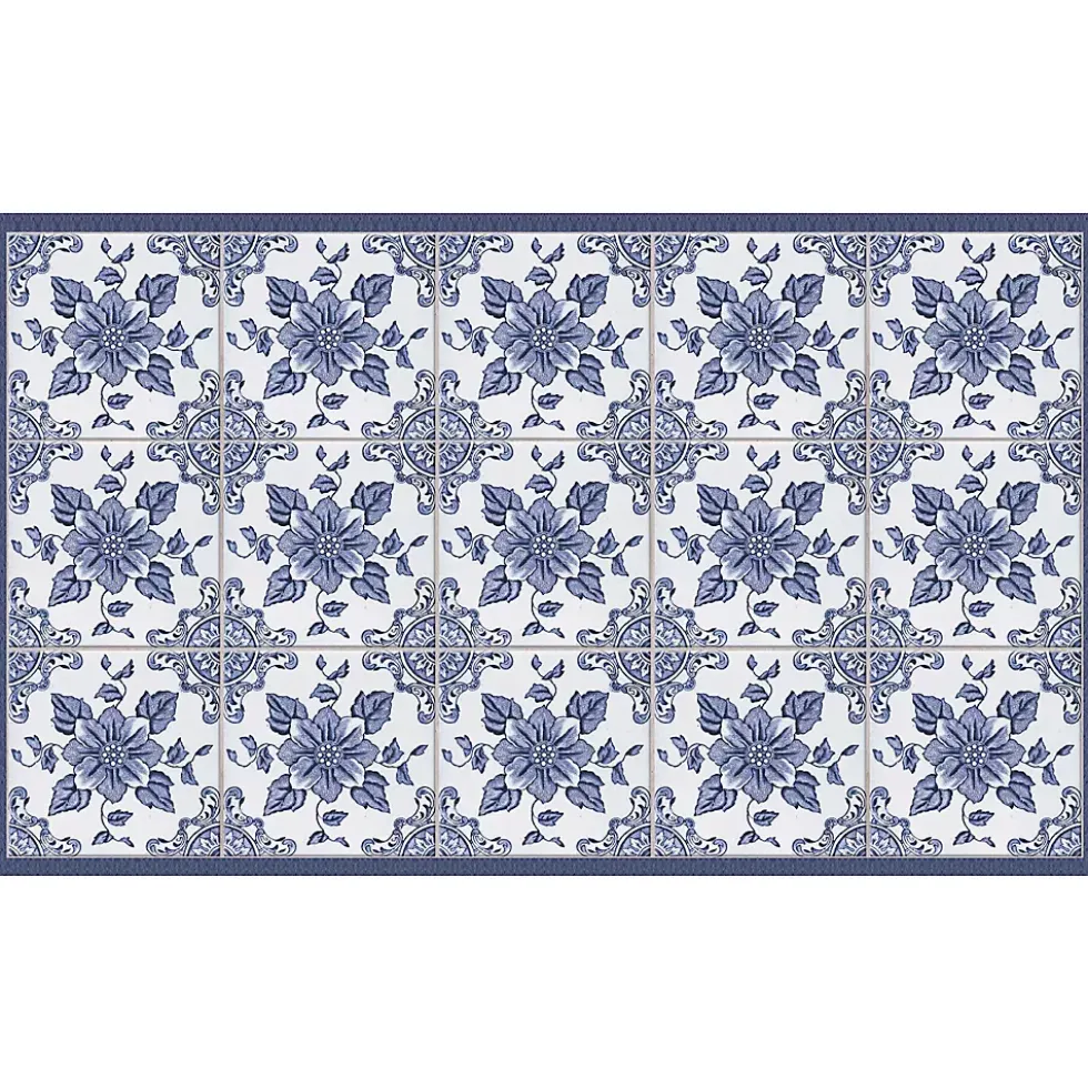 Matterly Skid Resistant Floral Floor Mat