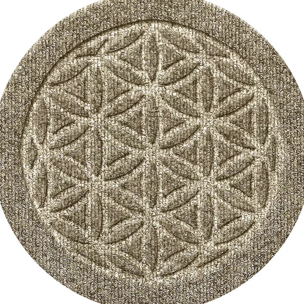 Matterly Waterblock 12" Round Flower of Life Plant Trivet - Set of 4
