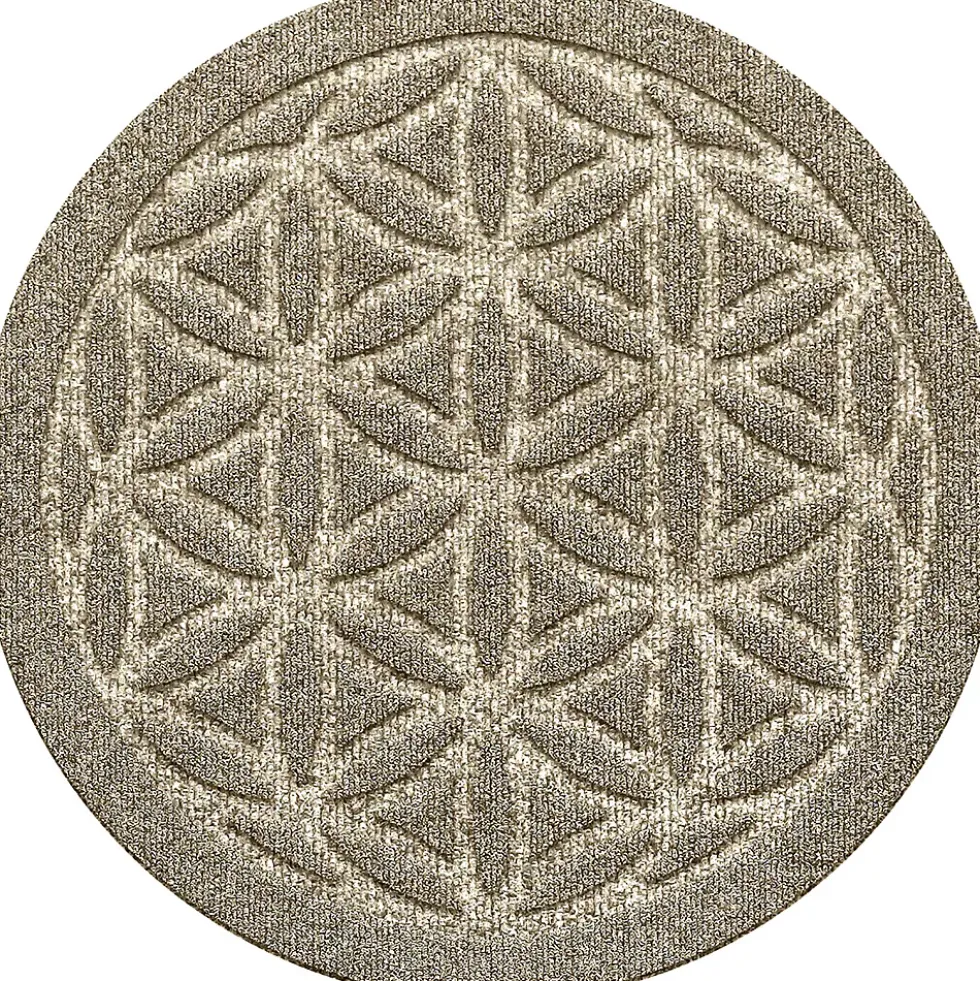 Matterly Waterhog® 17" Round Flower of Life Plant Trivet - Set of 2