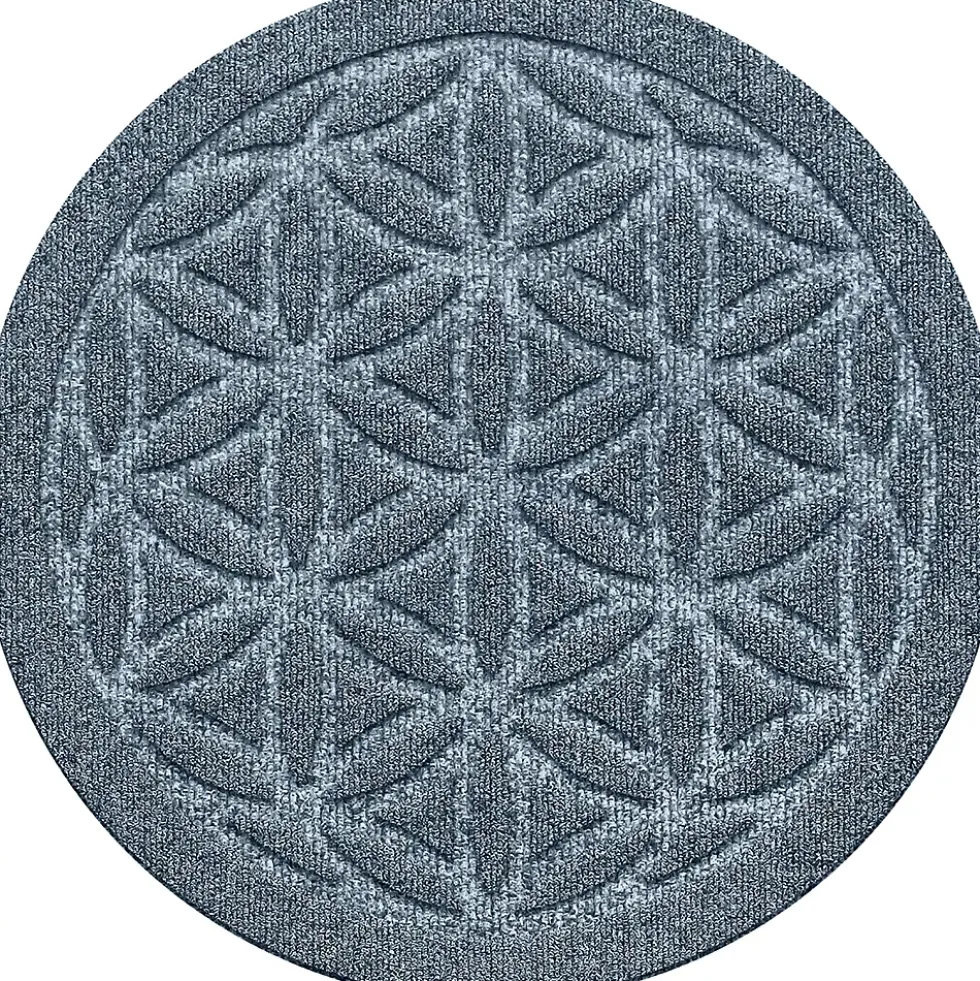 Matterly Waterhog® 17" Round Flower of Life Plant Trivet - Set of 2