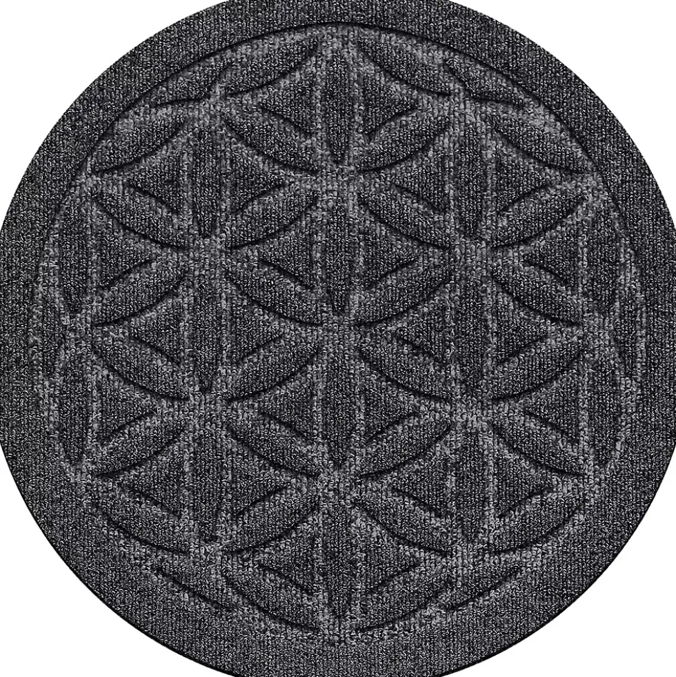 Matterly Waterhog® 17" Round Flower of Life Plant Trivet - Set of 2