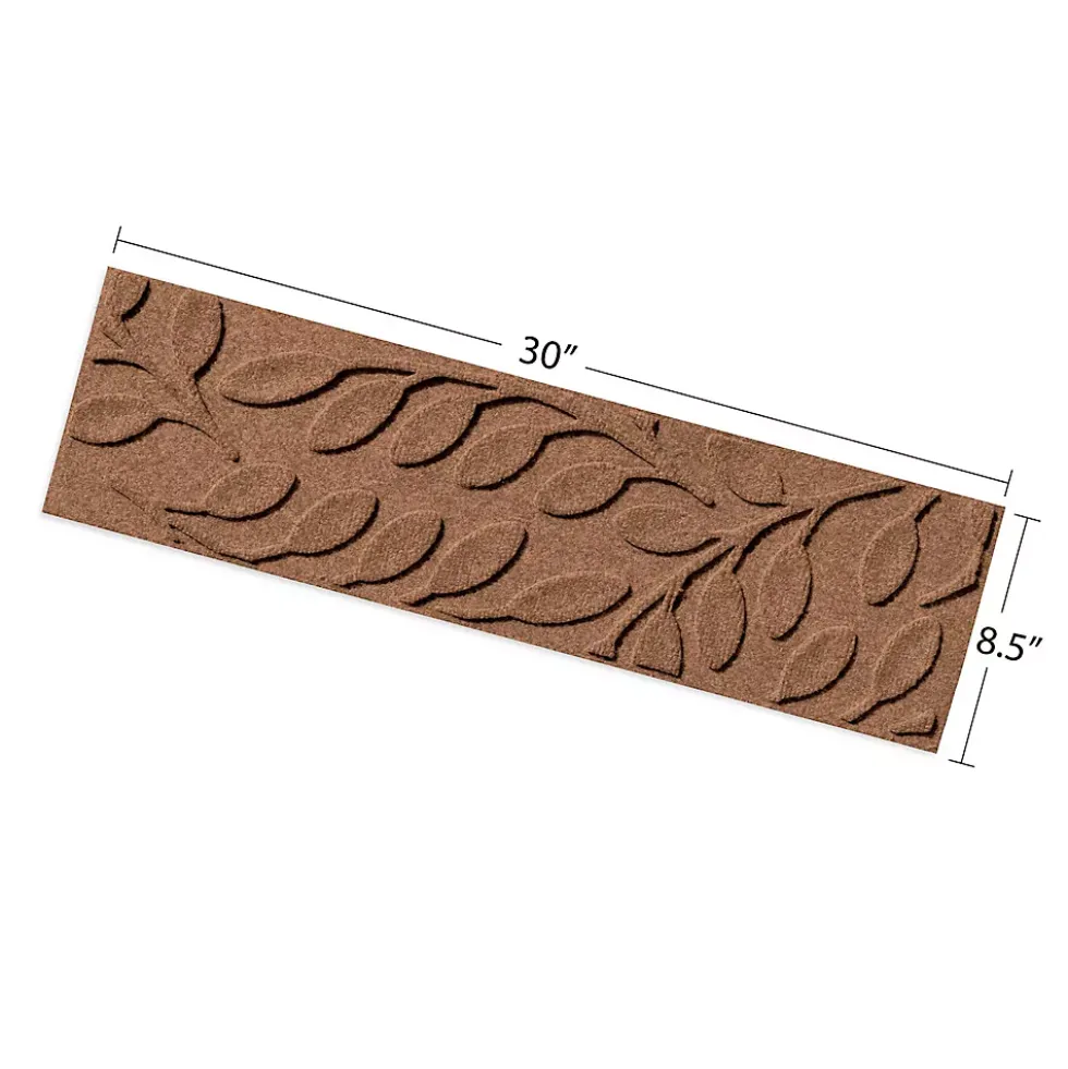 Matterly 8.5" x 30" Brittany Leaf Waterhog® Stair Treads - Set of 4