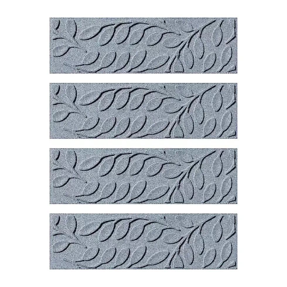 Matterly 8.5" x 30" Brittany Leaf Waterhog® Stair Treads - Set of 4