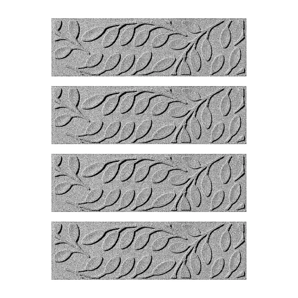 Matterly 8.5" x 30" Brittany Leaf Waterhog® Stair Treads - Set of 4