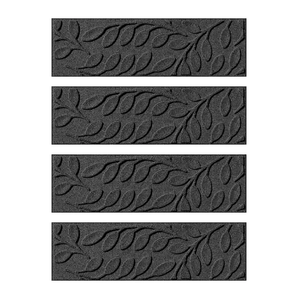 Matterly 8.5" x 30" Brittany Leaf Waterhog® Stair Treads - Set of 4