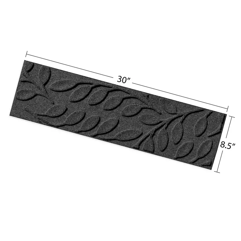 Matterly 8.5" x 30" Brittany Leaf Waterhog® Stair Treads - Set of 4