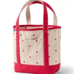 Medium Embroidered 5 Pocket Open Top Canvas Tote Bag