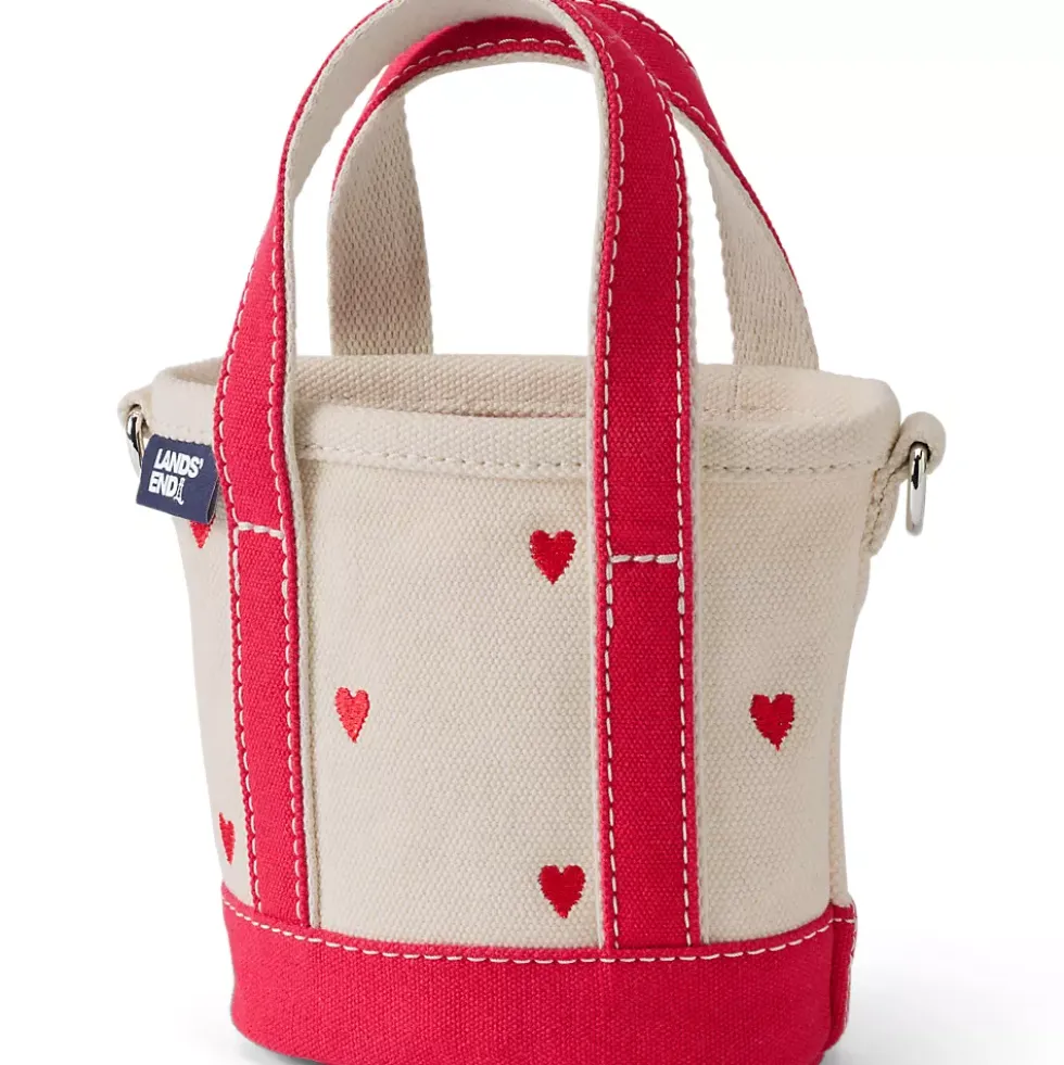 Medium Embroidered 5 Pocket Open Top Canvas Tote Bag