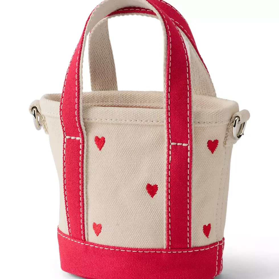 Medium Embroidered 5 Pocket Open Top Canvas Tote Bag