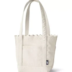 Medium Eyelet Canvas Open Top Tote
