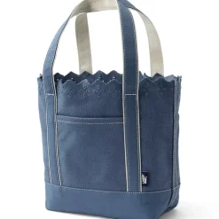 Medium Eyelet Canvas Open Top Tote