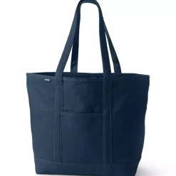 Medium 5 Pocket Open Top Canvas Tote Bag