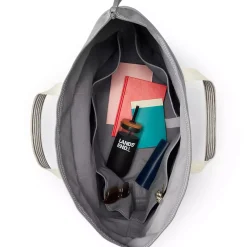 Medium 5 Pocket Open Top Canvas Tote Bag