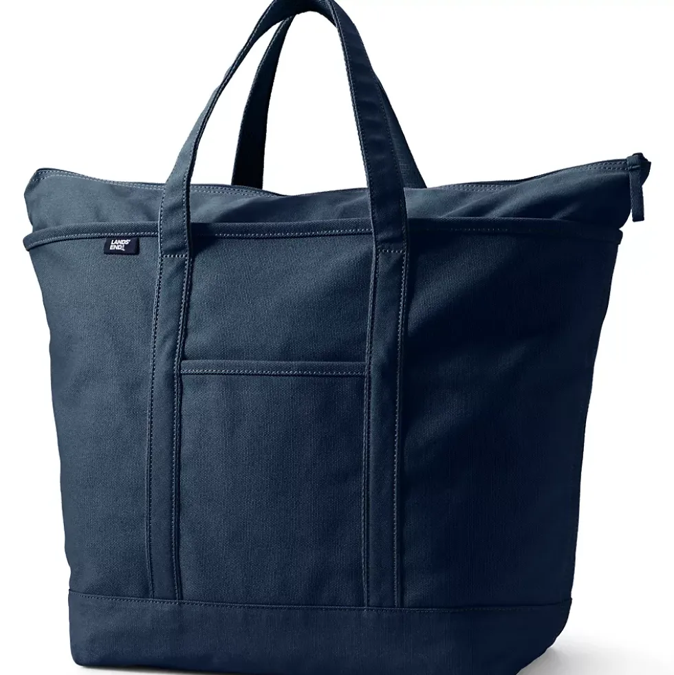 Medium 5 Pocket Open Top Canvas Tote Bag