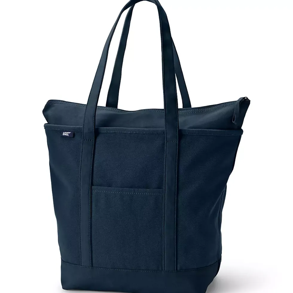Medium 5 Pocket Open Top Canvas Tote Bag