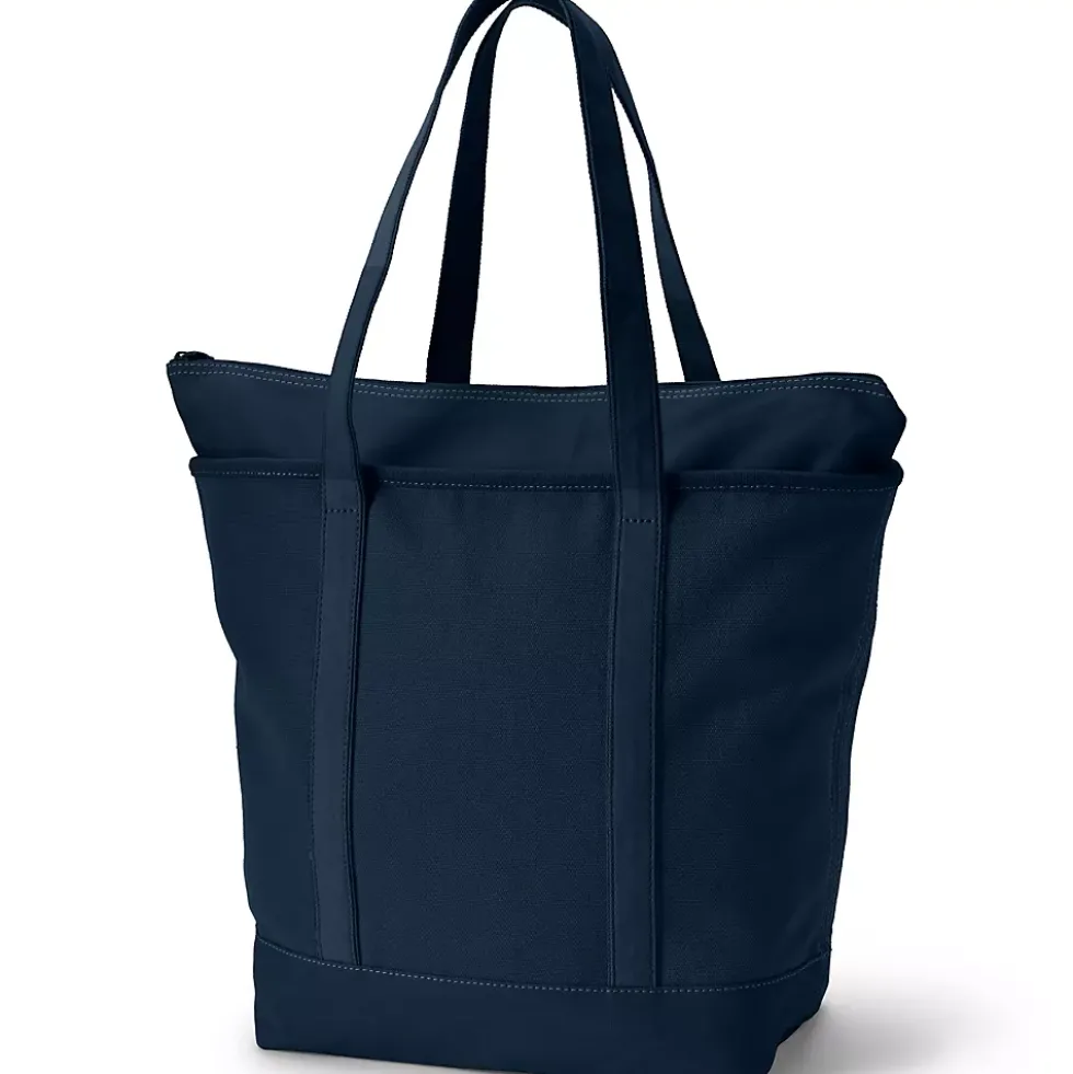 Medium 5 Pocket Open Top Canvas Tote Bag