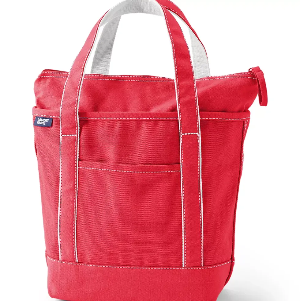Medium 5 Pocket Open Top Canvas Tote Bag