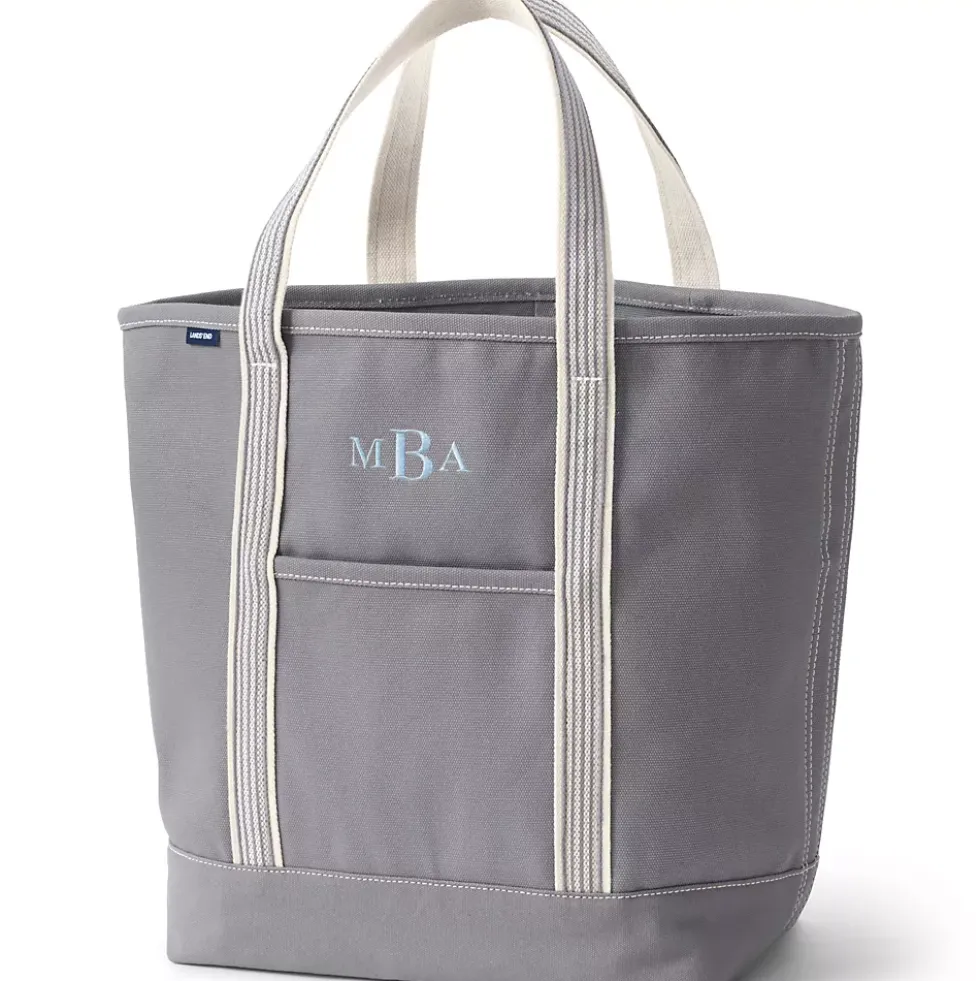 Medium 5 Pocket Open Top Canvas Tote Bag