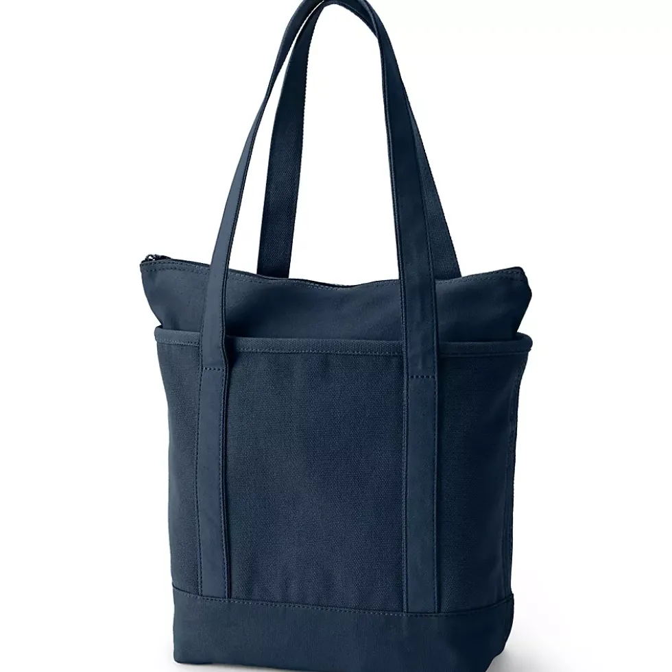 Medium 5 Pocket Open Top Canvas Tote Bag