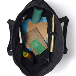 Medium 5 Pocket Open Top Canvas Tote Bag