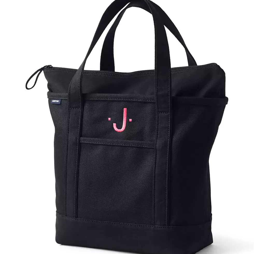Medium 5 Pocket Open Top Canvas Tote Bag