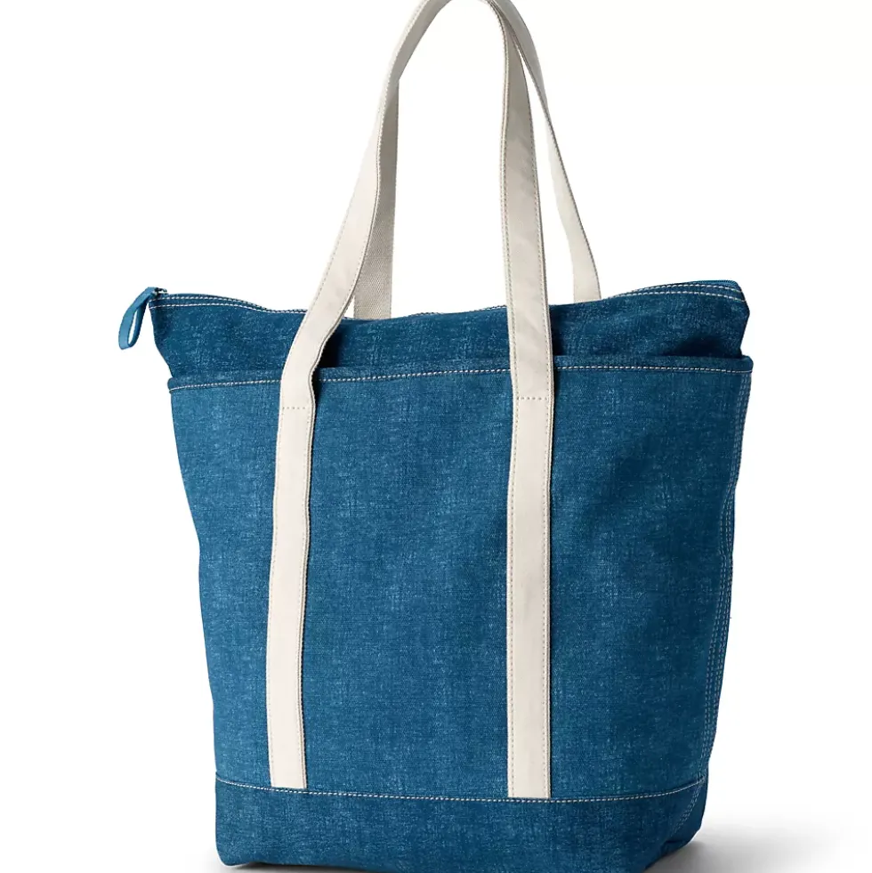 Medium 5 Pocket Open Top Canvas Tote Bag