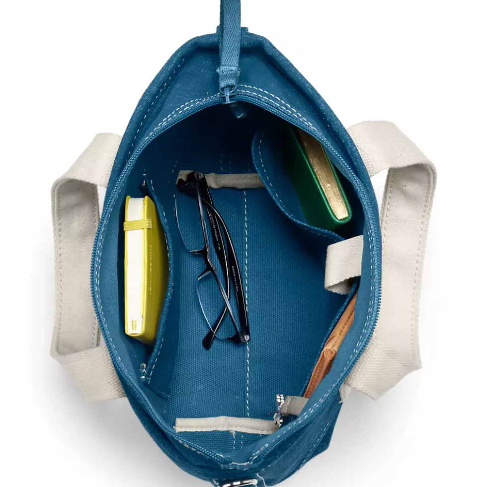 Medium 5 Pocket Open Top Canvas Tote Bag