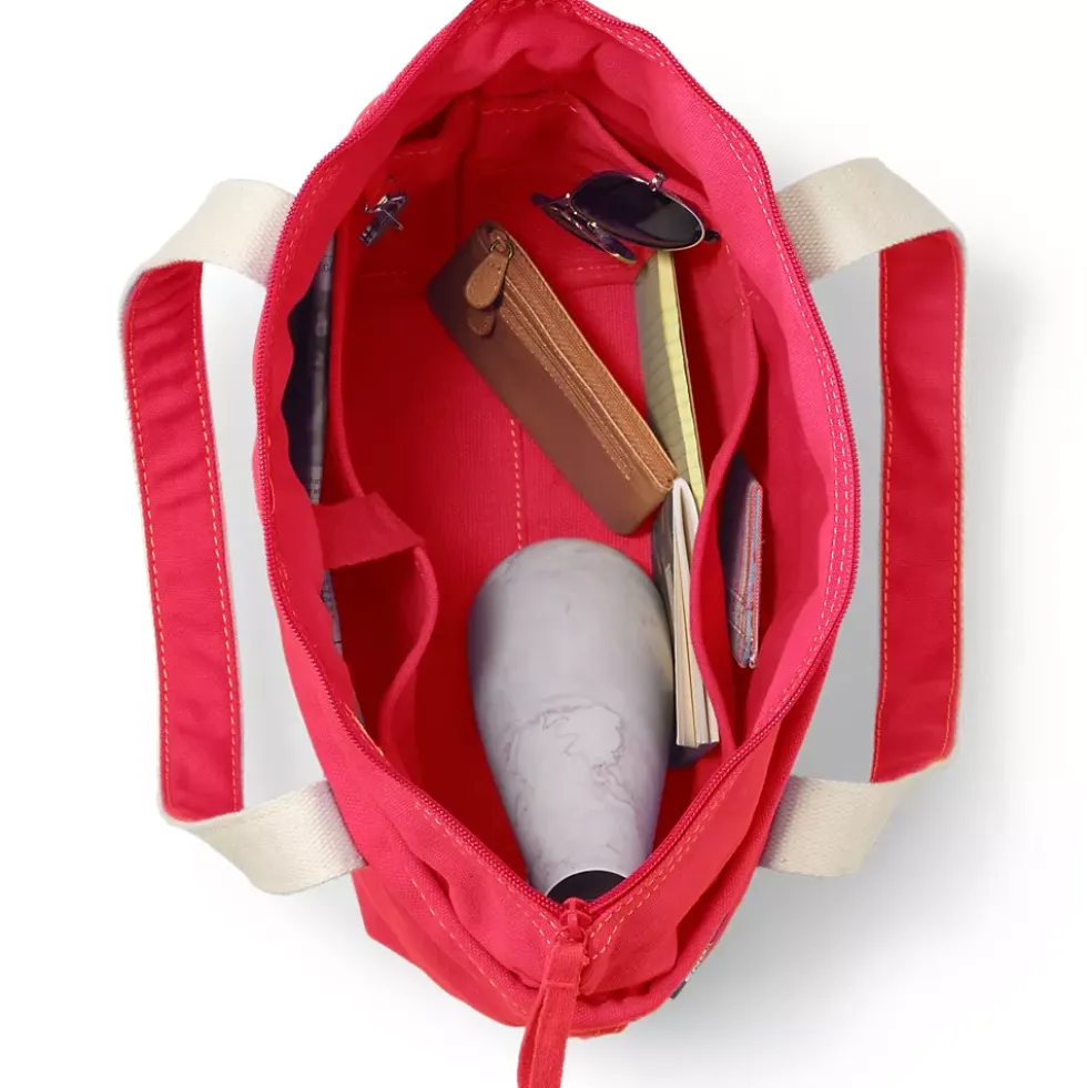 Medium 5 Pocket Open Top Canvas Tote Bag
