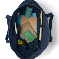 Medium 5 Pocket Open Top Canvas Tote Bag