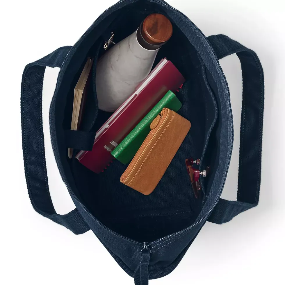Medium 5 Pocket Open Top Canvas Tote Bag