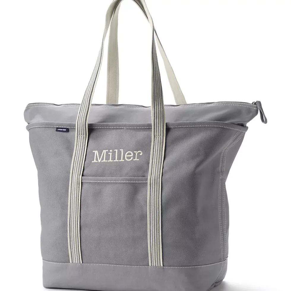 Medium 5 Pocket Open Top Canvas Tote Bag
