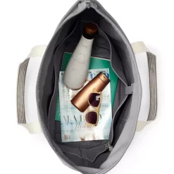 Medium 5 Pocket Open Top Canvas Tote Bag