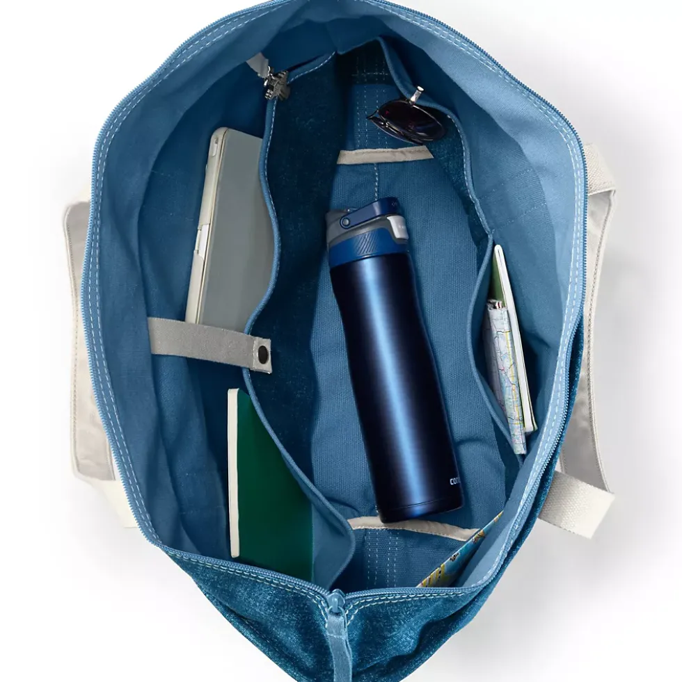 Medium 5 Pocket Open Top Canvas Tote Bag