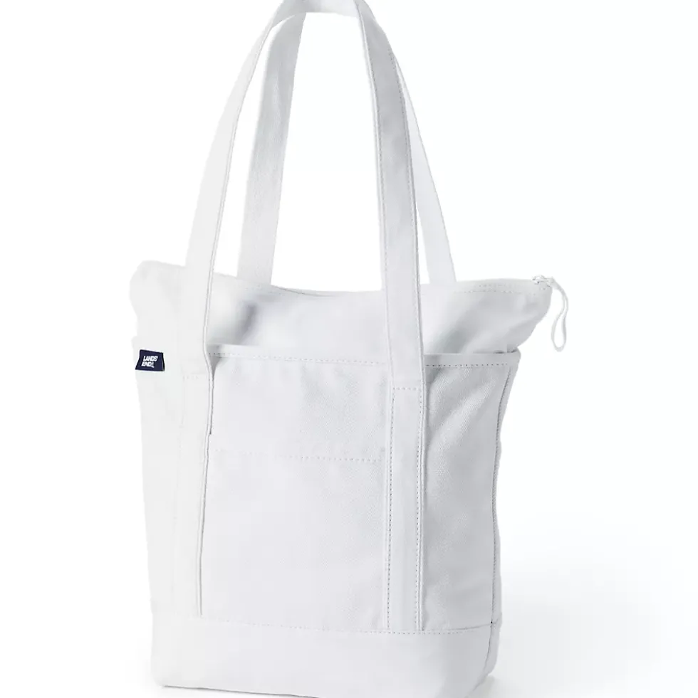 Medium 5 Pocket Open Top Canvas Tote Bag