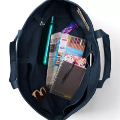 Medium 5 Pocket Open Top Canvas Tote Bag