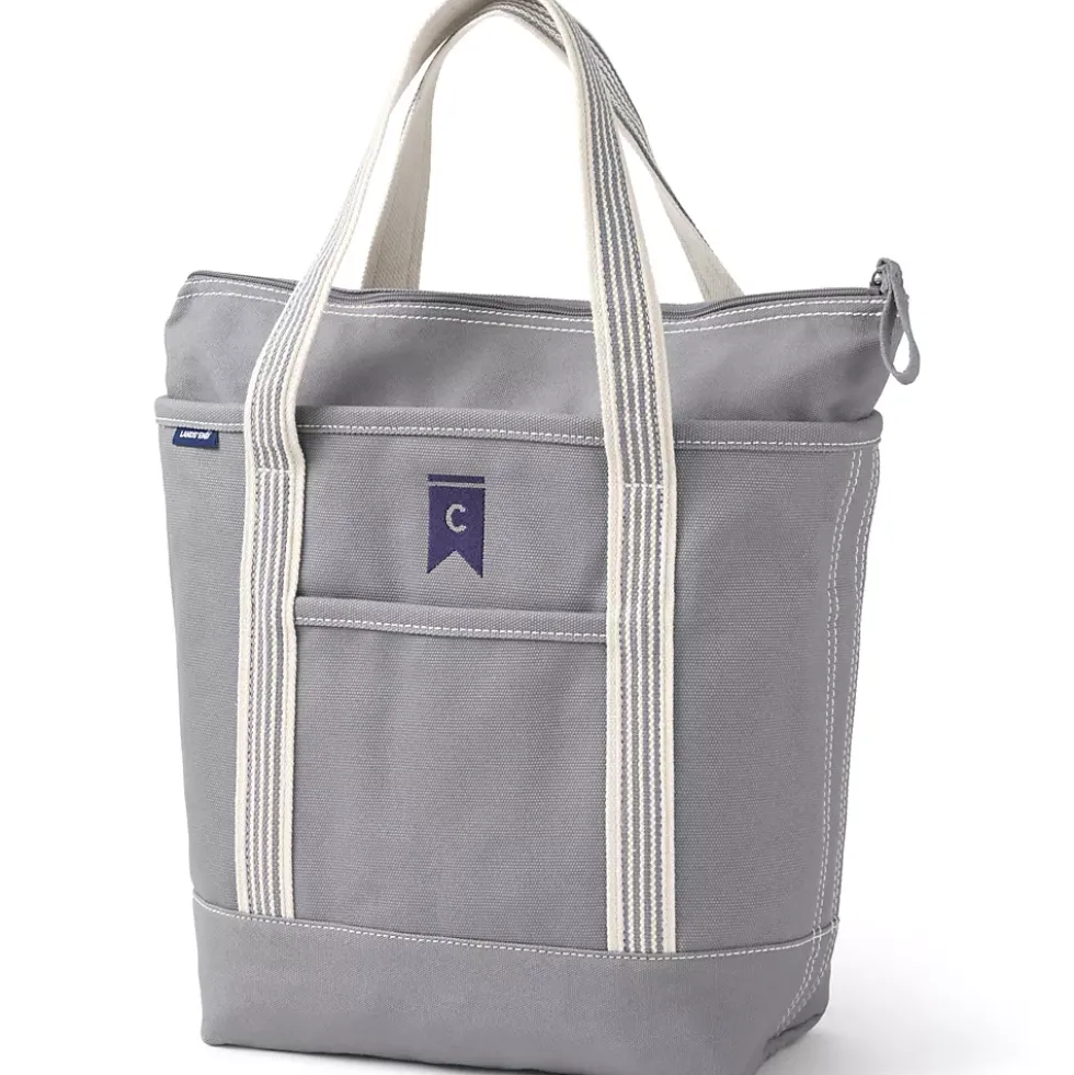 Medium 5 Pocket Open Top Canvas Tote Bag