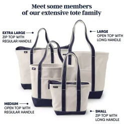 Medium 5 Pocket Open Top Canvas Tote Bag