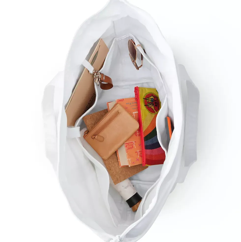 Medium 5 Pocket Open Top Canvas Tote Bag