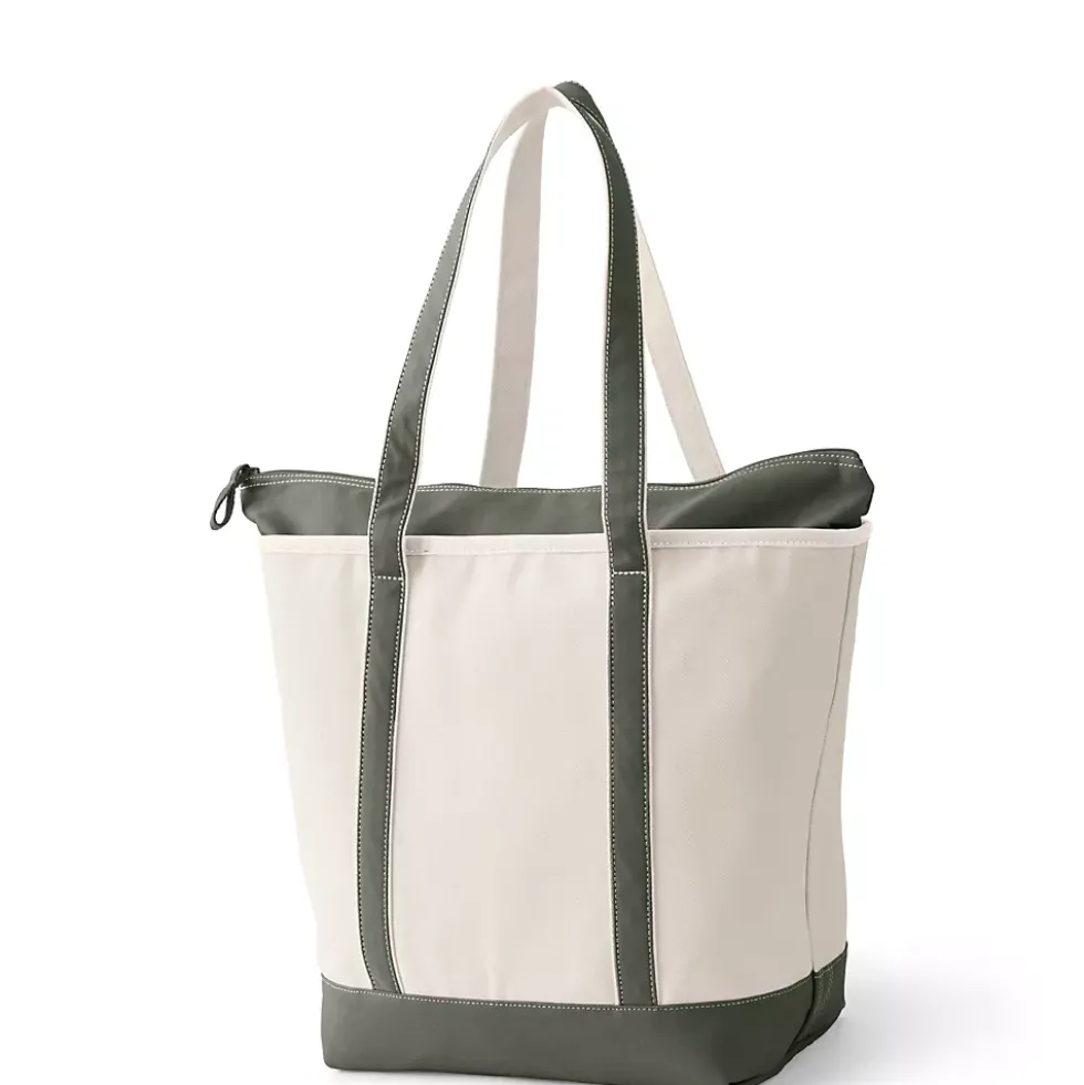 Medium 5 Pocket Open Top Canvas Tote Bag