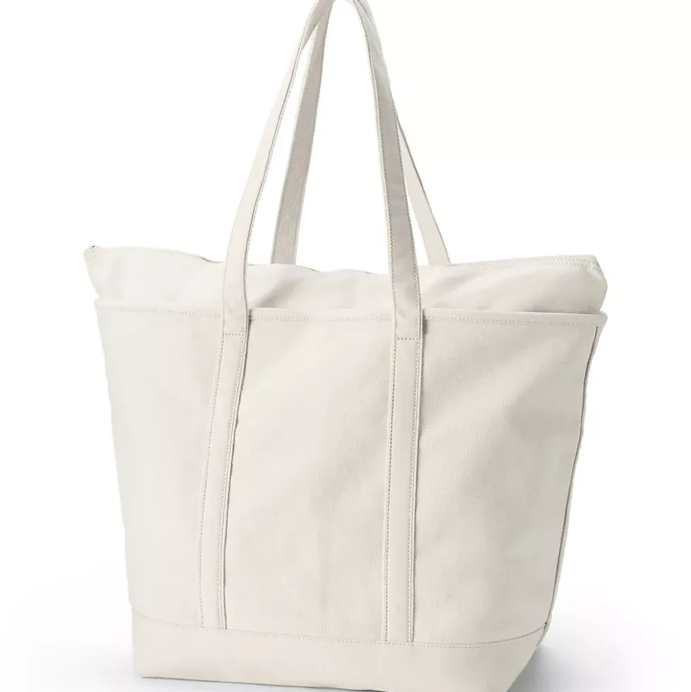 Medium 5 Pocket Open Top Canvas Tote Bag